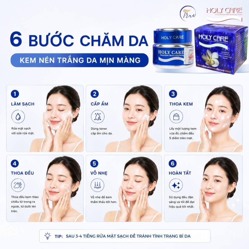 Thoa kem sau bước toner được áp dụng phổ biến nhất (trong 6 bước thoa kem)
